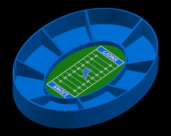 Detroit Lions Themed Party Tray Snackadium | Football Party Tray | NFL Football Party Platter | Super Bowl Party Platter