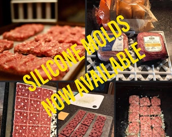 NOW IN SILICONE | White Crystal Burger Slider Press Mold | McRiblet Rib Style Riblet Press Mold | Smash Burger Press | Smash Burger Mold