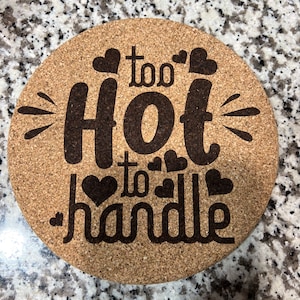 7.5 Inch Laser Engraved Cork Trivet