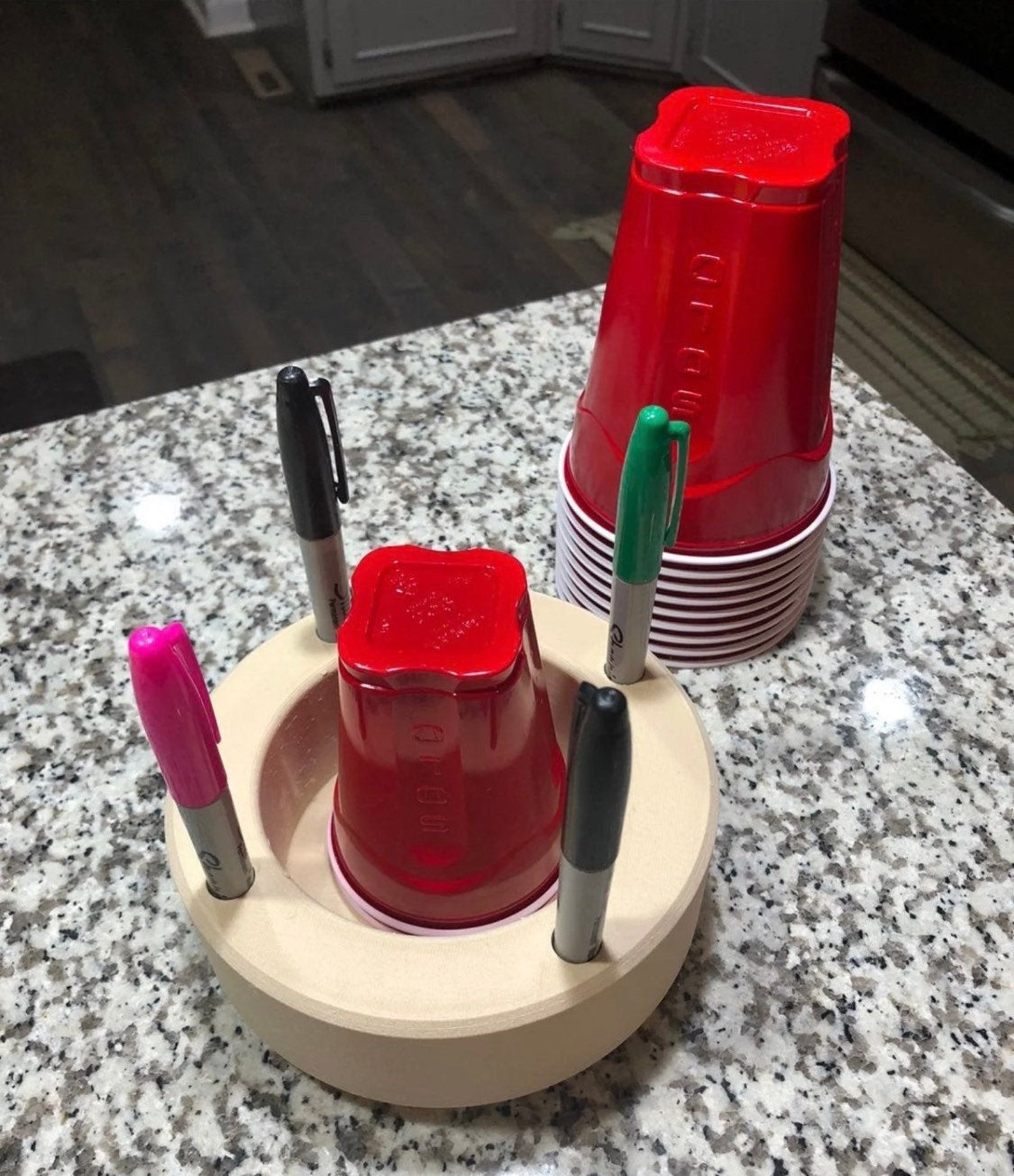 Red SOLO Cup & Marker Holder Etsy
