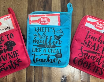 Teacher Gift | Potholder Teacher Gift | Oven Mitt TeacherGift | Pot Holder Teacher Gift | Teacher Appreciation