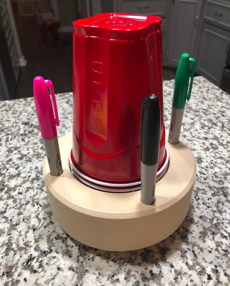 Red SOLO Cup & Marker Holder Etsy