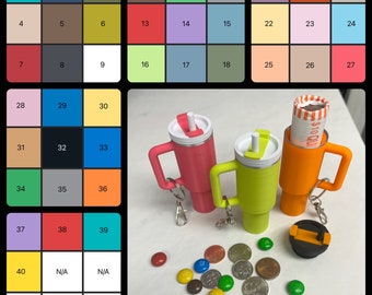 8.00 Each or 3 for 20.00 in 40+ Colors | Mini Stanley Tumbler Cup Keychain Coin Holder | Mini Stanley Cup Keychain | Pill Holder Keychain