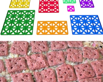 Weißer Kristall Burger Schieber Press Mould Cutter (Hartplastik)