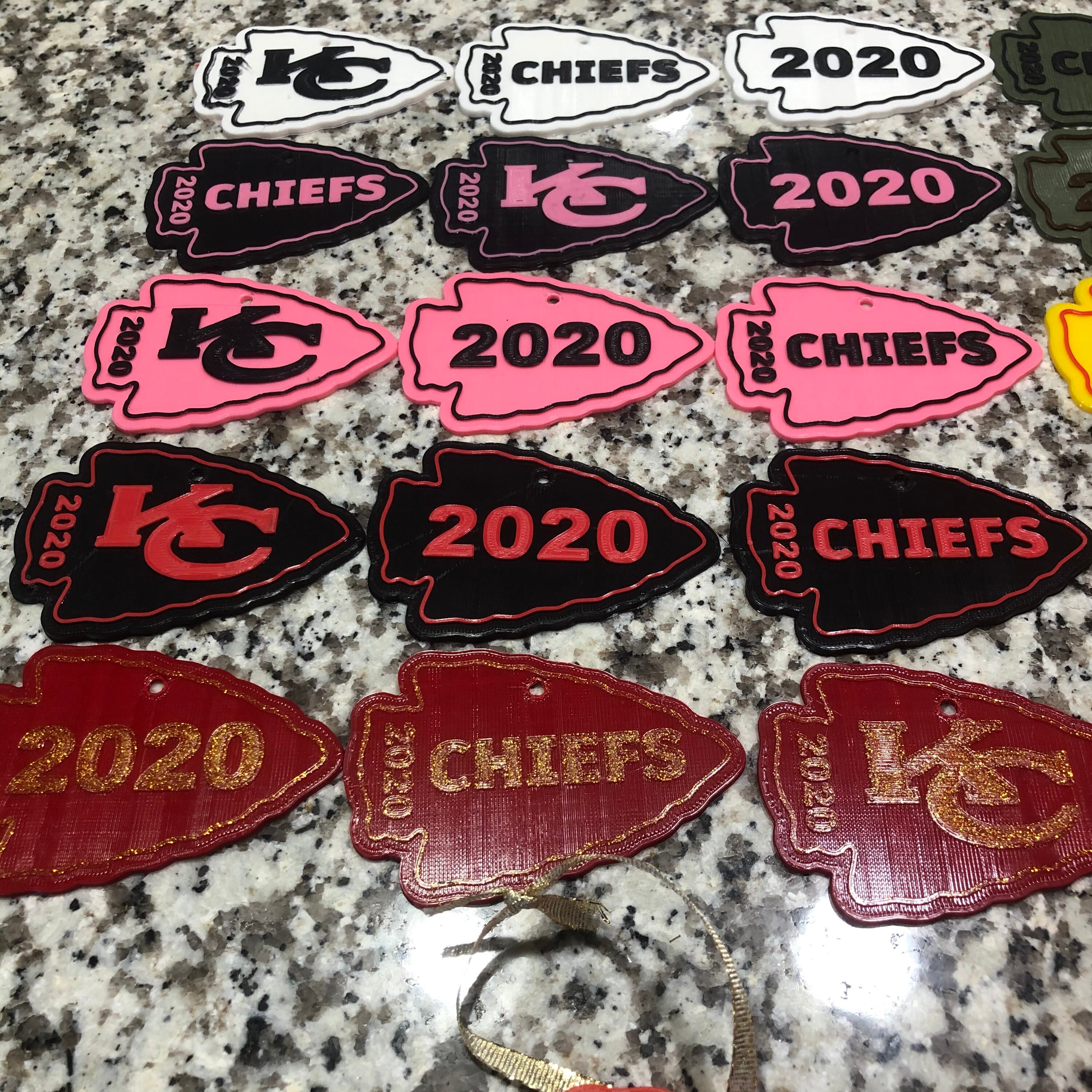 2020 Kansas City Chiefs KC Chiefs Christmas Holiday Ornaments Etsy