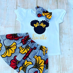 African print girl outfit, Ankara clothes, African print clothes, kente outfit, Ankara outfit, Ankara skirt, Ankara hair clip