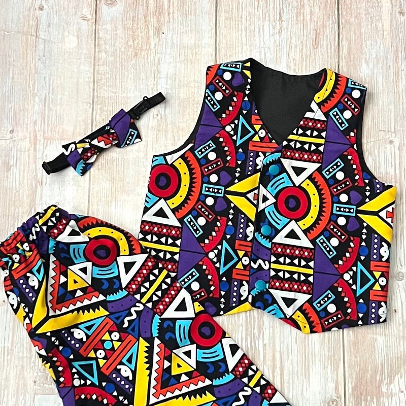 JS African Print Men’s Joggers Short Set