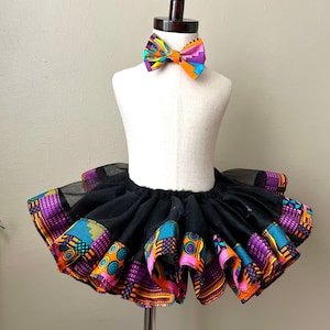 Tutu skirt, girl skirt, African print skirt, kente skirt, Ankara tutu skirt with headband, purple kente kente