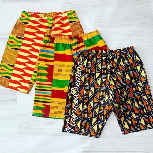 African Print Boy Shorts Ankara Shorts Kente Short Etsy