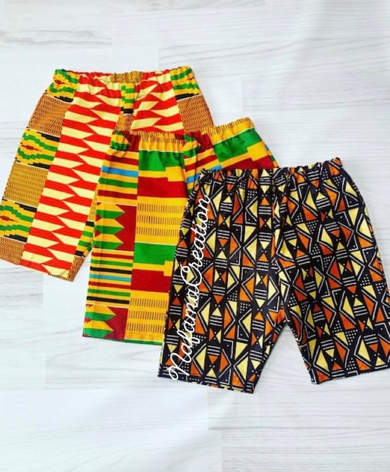 African Print Boy Shorts Ankara Shorts Kente Short - Etsy