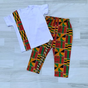 African Print Boy outfit/ Ankara Boy outfit/ Ankara boys pants/ African baby clothes image 1