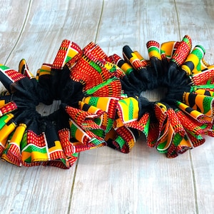 African Print Ruffle Anklets: Kente Tutu Ankle Socks