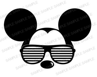 Download Free Mickey Mouse Sunglasses Svg Etsy SVG Cut Files