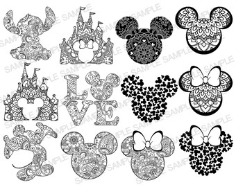 Download Disney mandala svg | Etsy