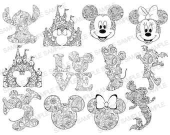 Download Disney Mandala Svg Free - Layered SVG Cut File