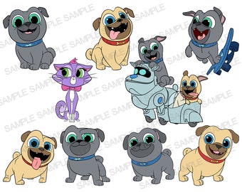 Download Free Puppy Dog Pals Clipart 15 High Quality Png Images With Etsy PSD Mockup Template