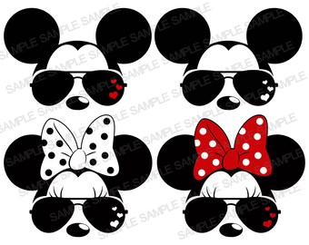 Mickey Mouse Sunglasses Svg Etsy
