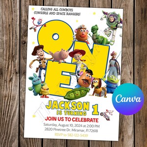 Toy Story Invitation Toy Story Birthday Buzz Lightyear Invitation Toy Story Party Toy Story Editable Invitation