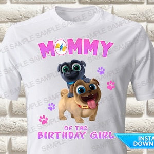 Hündchen Kumpel Mama des Geburtstagskindes Bügelbild, Hündchen Kumpel zum Aufbügeln, Hündchen Geburtstag Shirt Aufbügler
