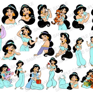 Jasmine SVG, Princess svg, Jasmine PNG Clipart, Layered files for Cricut cut print Silhouette