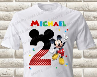 Mickey Mouse Iron On Transfer, Mickey Mouse Birthday Boy Iron On Transfer, Mickey Mouse Birthday Shirt Iron On Transfer, Mickey Mouse Shirt