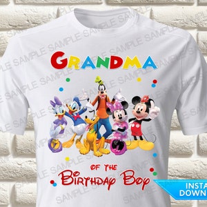 Mickey Mouse Clubhouse Grandma of the Birthday Boy Iron On Transfer, Mickey Mouse Clubhouse Iron On Transfer, Mickey Shirt Iron On Transfer