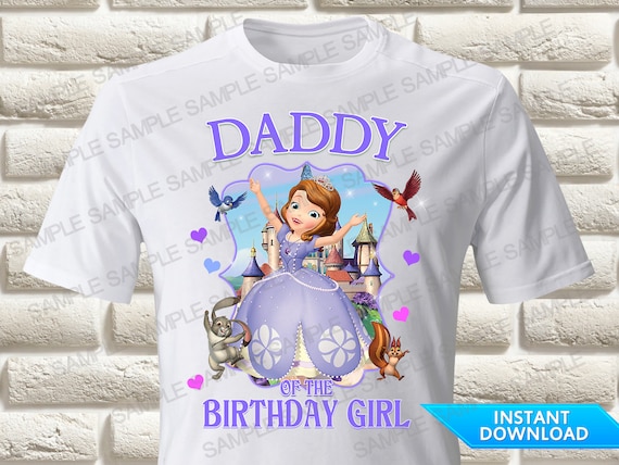 *** DISNEY MICKEY Daddy of the Birthday Girl *** T-Shirt Iron On Transfert ** 
