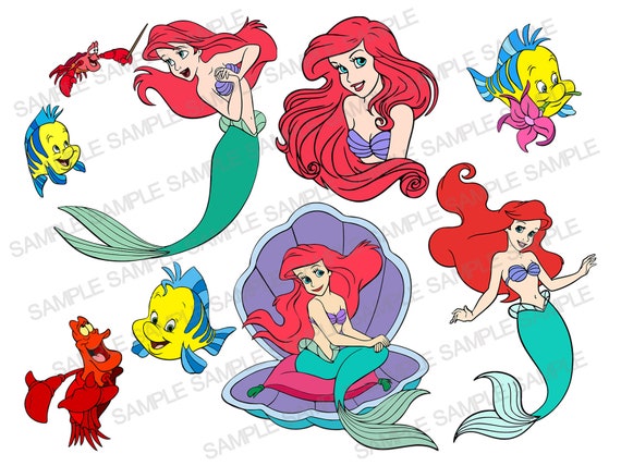 Sirenetta SVG, Ariel SVG, Sirenetta Clipart, Ariel Clipart, File