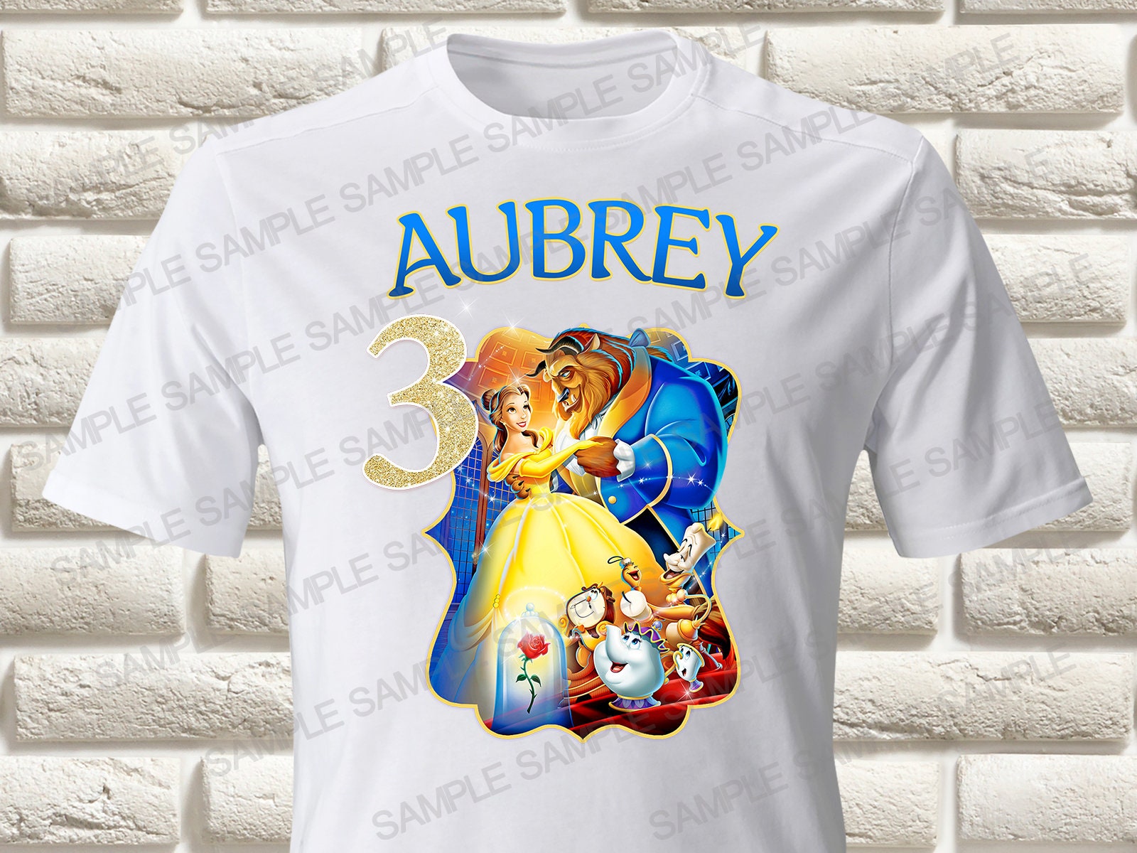 Beauty and the Beast Iron on Transfer, Beauty and the Beast 
