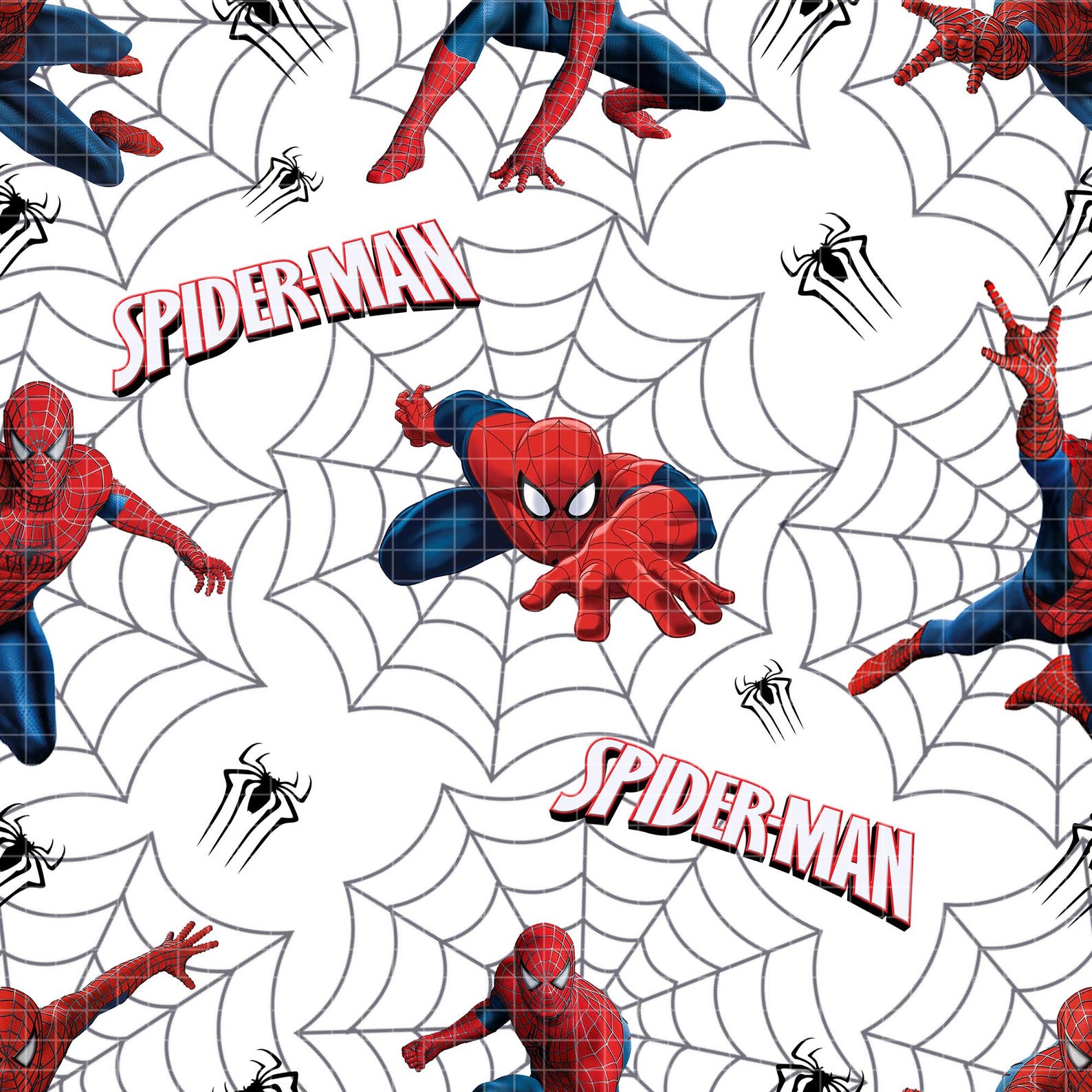 Spiderman Seamless Pattern, Superhero Digital Paper, White Comic Web ...