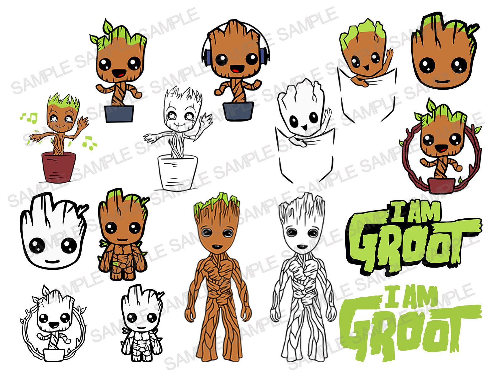 Groot Pumpkin Stencil Etsy de