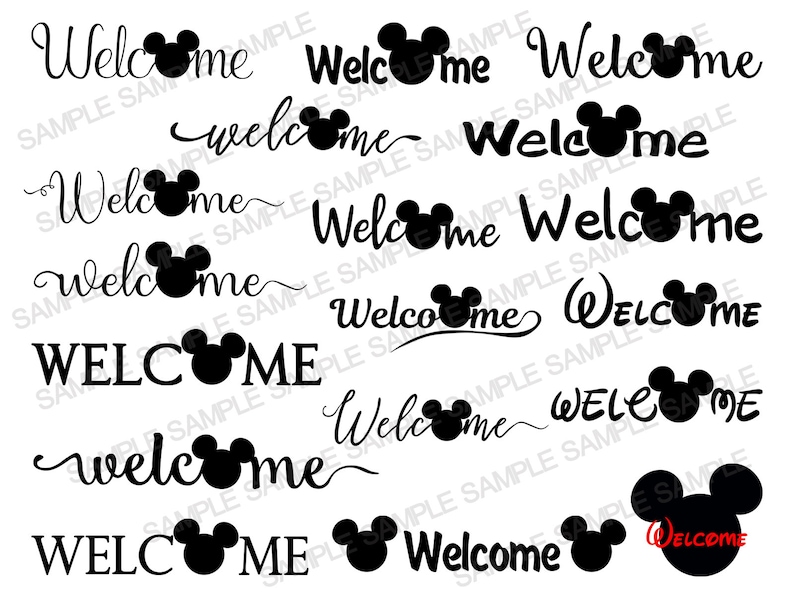 Disney Welcome SVG Mickey Mouse SVG Welcome Mickey Mouse | Etsy