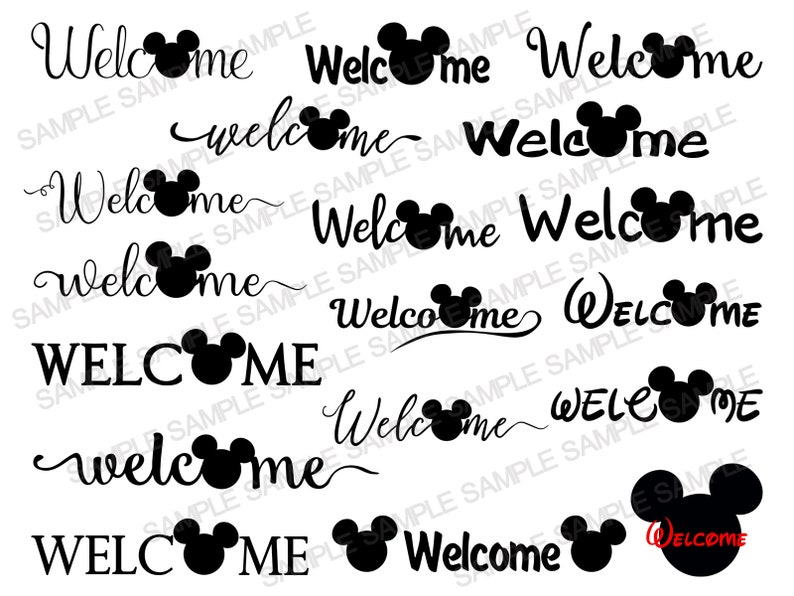 Disney Welcome SVG Mickey Mouse SVG Welcome Mickey Mouse | Etsy