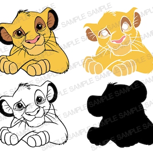 Lion King SVG, Simba SVG clipart, Simba SVG cut files for Cricut Clipart, Cricut Svg File, Layered svg, Cut files, fall svg