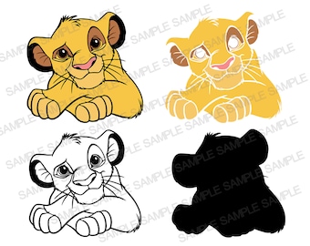 El Rey León SVG, clipart SVG de Simba, archivos de corte SVG de Simba para Cricut Clipart, archivo SVG de Cricut, SVG en capas, archivos de corte, SVG de otoño