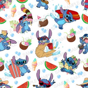 Modèle sans couture de point Stitch Modèle sans couture d'été Stitch Luau Digital Pattern Motif de fond de point