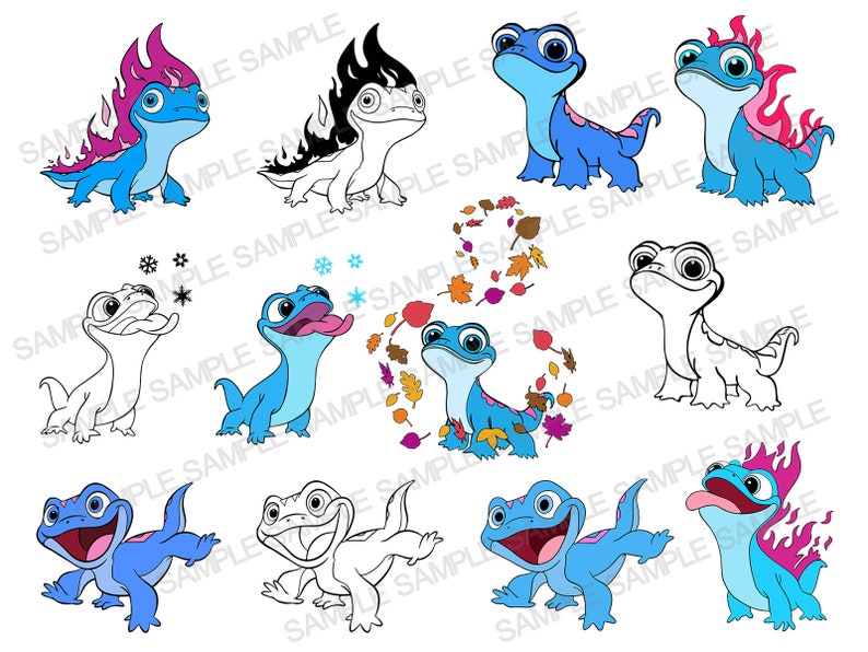 Bruni SVG File, Frozen 2 svg, Bruni Clipart, Bruni Silhouette, Bruni Cut Files, Bruni Cricut, Bruni Png, Frozen Clipart, Frozen Silhouette image 1