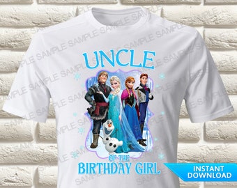 Gefrorener Onkel des Geburtstagskindes Bügelbild, gefrorenes Aufbügeln Bügelbild, gefrorenes Geburtstagsshirt Bügelbild, gefrorenes Shirt