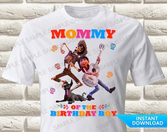 Coco Mommy of the Birthday Boy Iron On Transfer, Coco Iron On Transfer, Coco Birthday Shirt Iron On Transfer, Coco Shirt, Coco Party Shirt