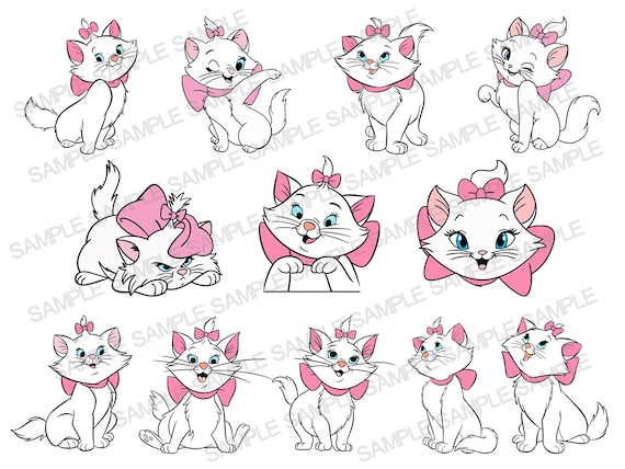 Aristocats SVG, Marie SVG, Cats svg, Cats Clipart, Bundle Layered SVG, Cricut Aristocats svg