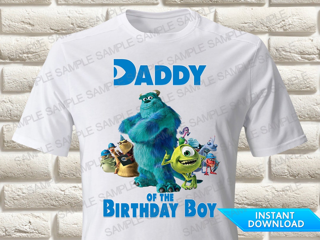 Monsters Inc Daddy of the Birthday Boy Iron on Transfer, Monsters Daddy