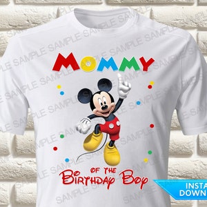 Mickey Mouse Mommy of the Birthday Boy Iron On Transfer, Mickey Mouse Iron On Transfer, Mickey Mouse Birthday Shirt Iron On Transfer