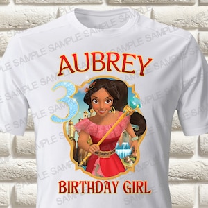 Elena of Avalor Iron On Transfer, Elena of Avalor Birthday Girl Iron On Transfer Elena of Avalor Birthday Shirt Iron On Transfer Elena Shirt