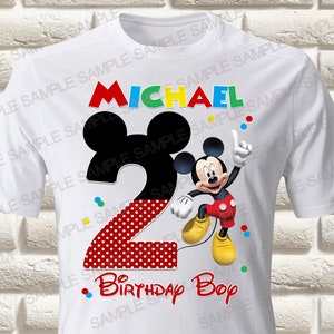 Mickey Mouse Iron On Transfer, Mickey Mouse Birthday Boy Iron On Transfer, Mickey Mouse Birthday Shirt Iron On Transfer, Mickey Mouse Shirt