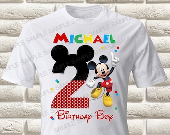 Mickey Mouse Iron On Transfer, Mickey Mouse Birthday Boy Iron On Transfer, Mickey Mouse Birthday Shirt Iron On Transfer, Mickey Mouse Shirt