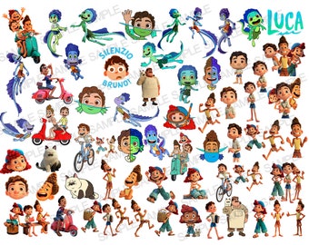 Luca PNG, transferencia para planchar, clipart, camiseta, camisa, digital, imprimible, silueta