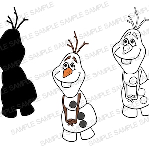 オラフ SVG、アナと雪の女王 SVG、オラフ クリップアート、オラフ シルエット、オラフ カット ファイル、オラフ Cricut、オラフ PNG ファイル、オラフ PDF ファイル