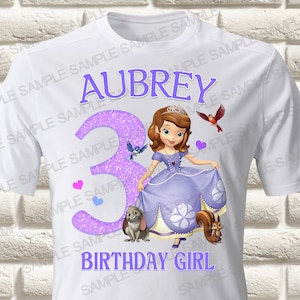 Sofia the First Iron On Transfer Sofia the First Birthday Girl Iron On Transfer Sofia Birthday Shirt Iron On Transfer (Only digital PNG)