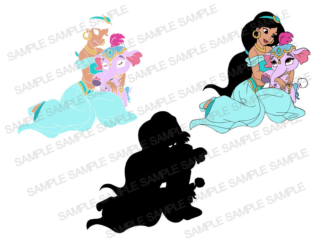 Jasmine SVG, Princess Svg, Jasmine PNG Clipart, Layered Files for
