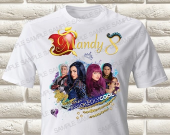 Descendants Iron On Transfer, Descendants Birthday Girl Iron On Transfer, Descendants Birthday Shirt Iron On Transfer, Only digital PNG
